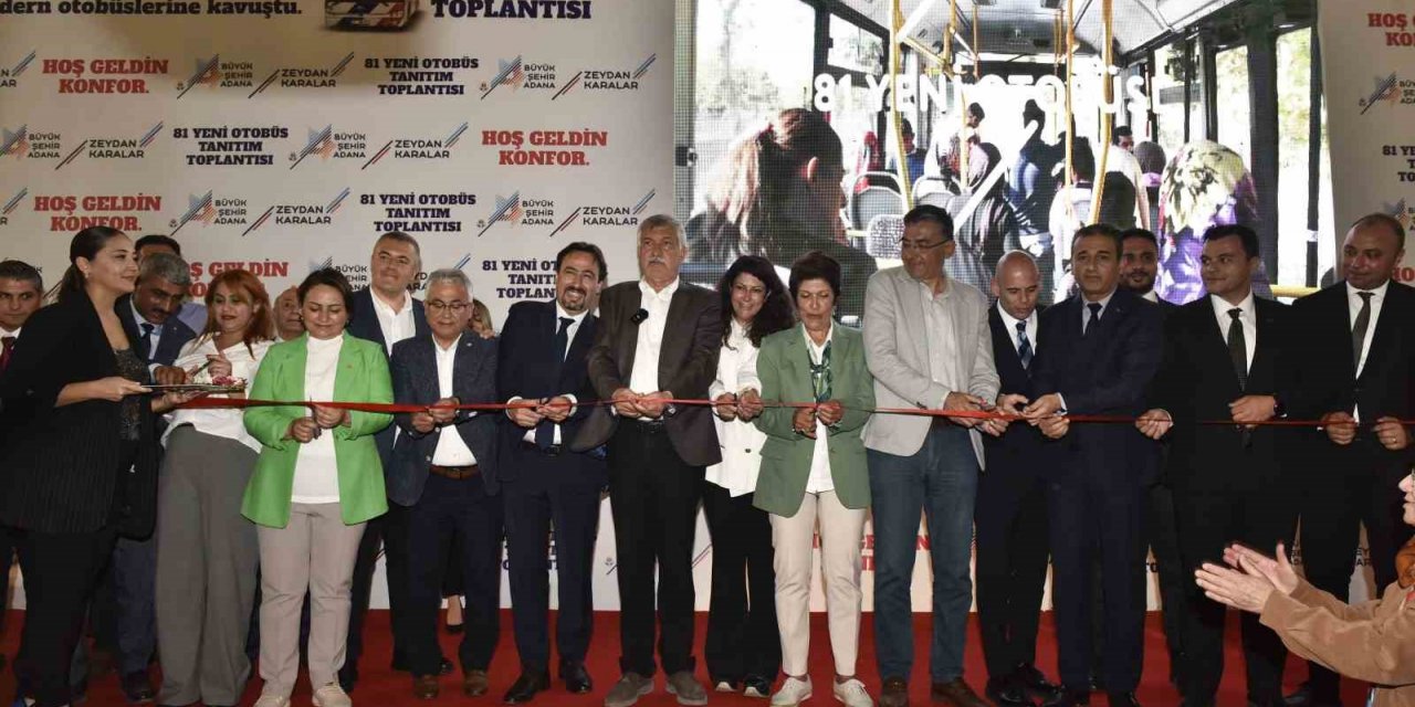 Adanalının hizmetine sunulan 81 yeni otobüsün tanıtımı yapıldı