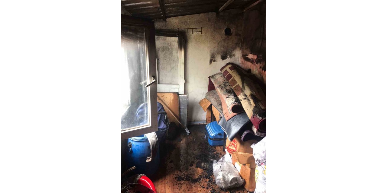 Yangında anne ve 2 çocuğu etkilendi