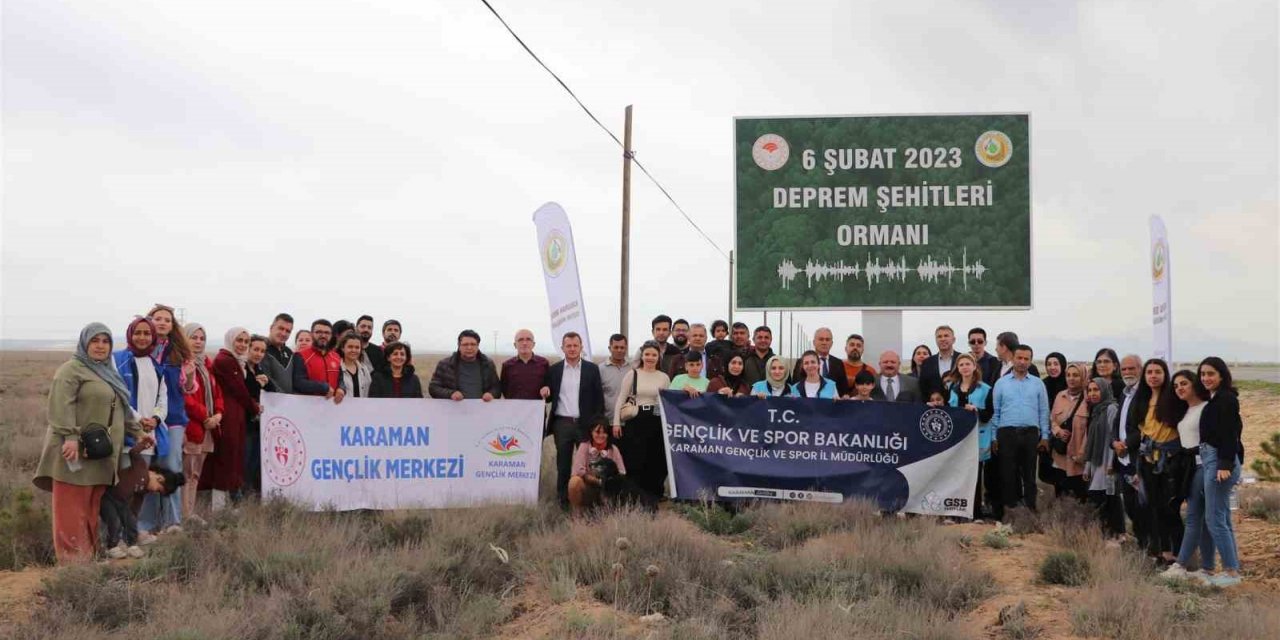 Karaman’da depremde hayatını kaybedenlerin anısına fidan dikildi