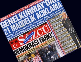 Sözcü adeta TSK bildirisi gibi çıktı!