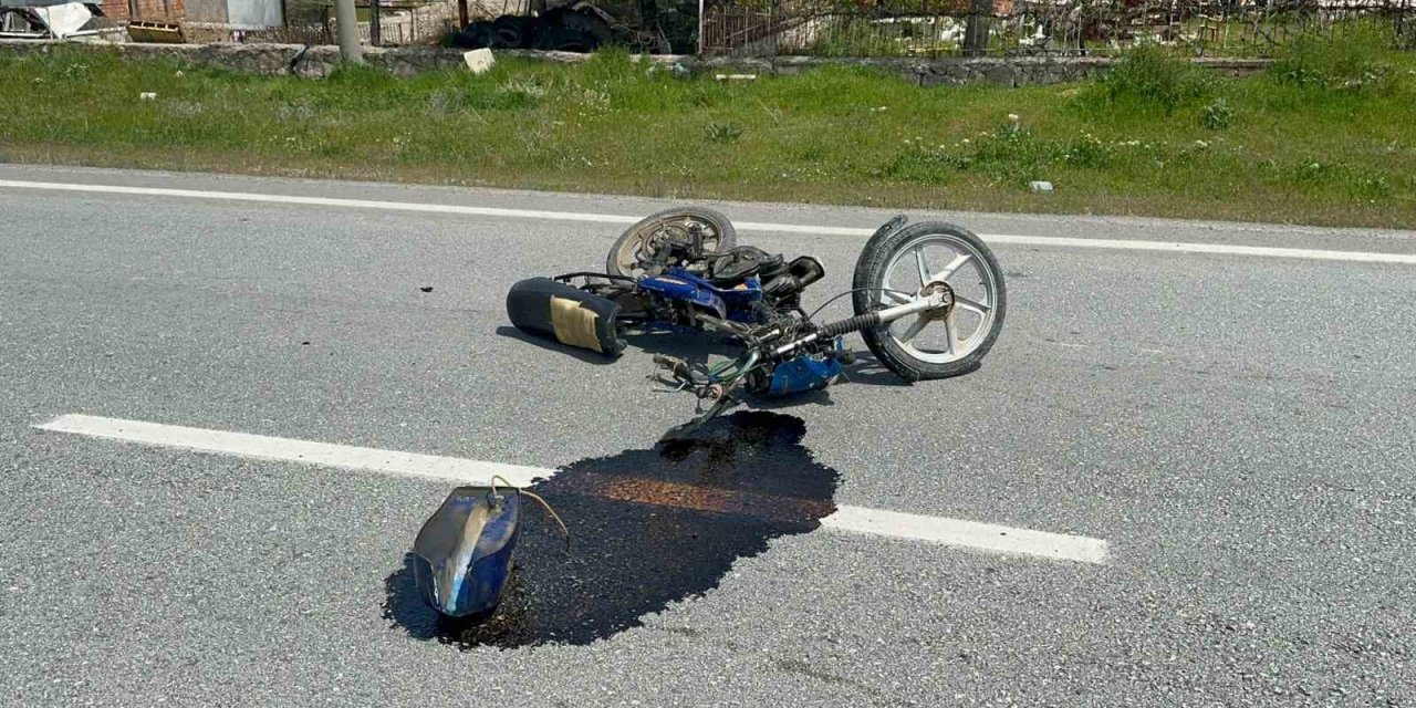 83 yaşındaki motosiklet sürücüsünün öldüğü kaza güvenlik kamerasında