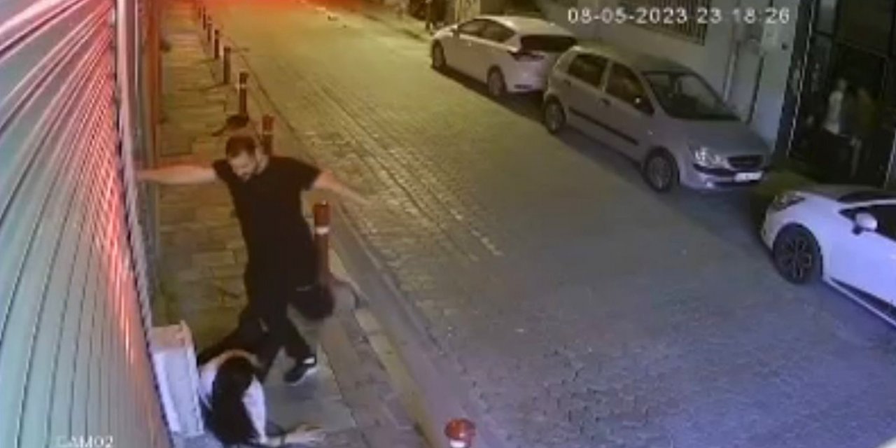 İzmir’de sokak ortasında kadına öldüresiye şiddet kamerada