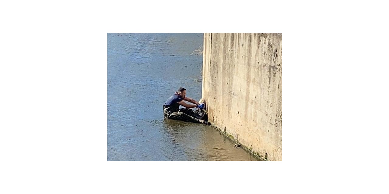 Batman’da kanala düşen kuzu itfaiye ekiplerince kurtarıldı