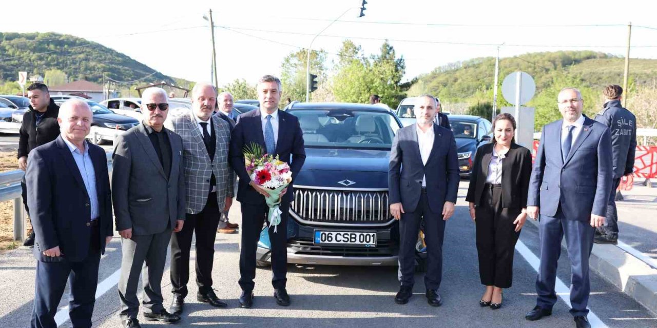 Şile otobanından ilk geçen otomobil yerli ve milli gurur "Togg" oldu