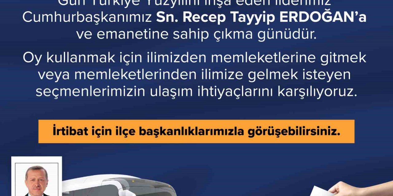 AK Parti İstanbul’dan seçmenlere ücretsiz ulaşım desteği