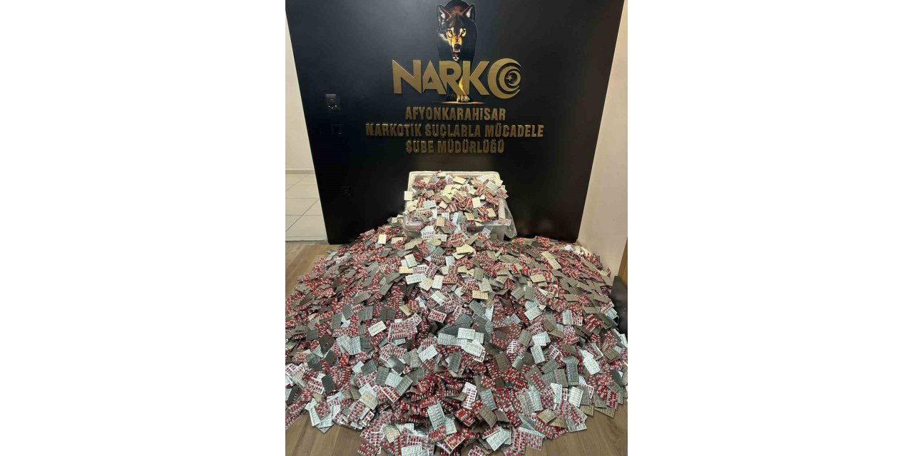 Afyonkarahisar polisinden dev uyuşturucu hap operasyonu