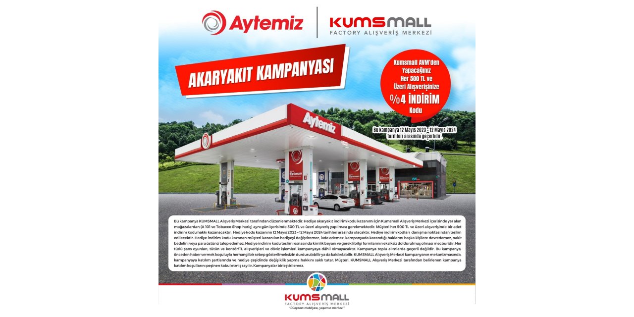 Ucuz akaryakıt KUMSMALL’da