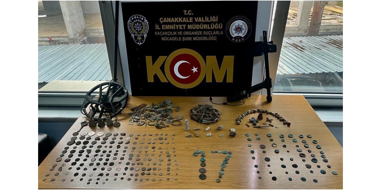 Çanakkale’de 264 adet sikke ele geçirildi