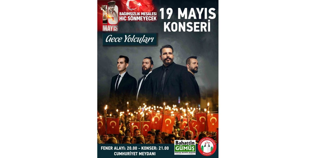 Menteşe’de 19 Mayıs fener alayı ve konser ile kutlanacak