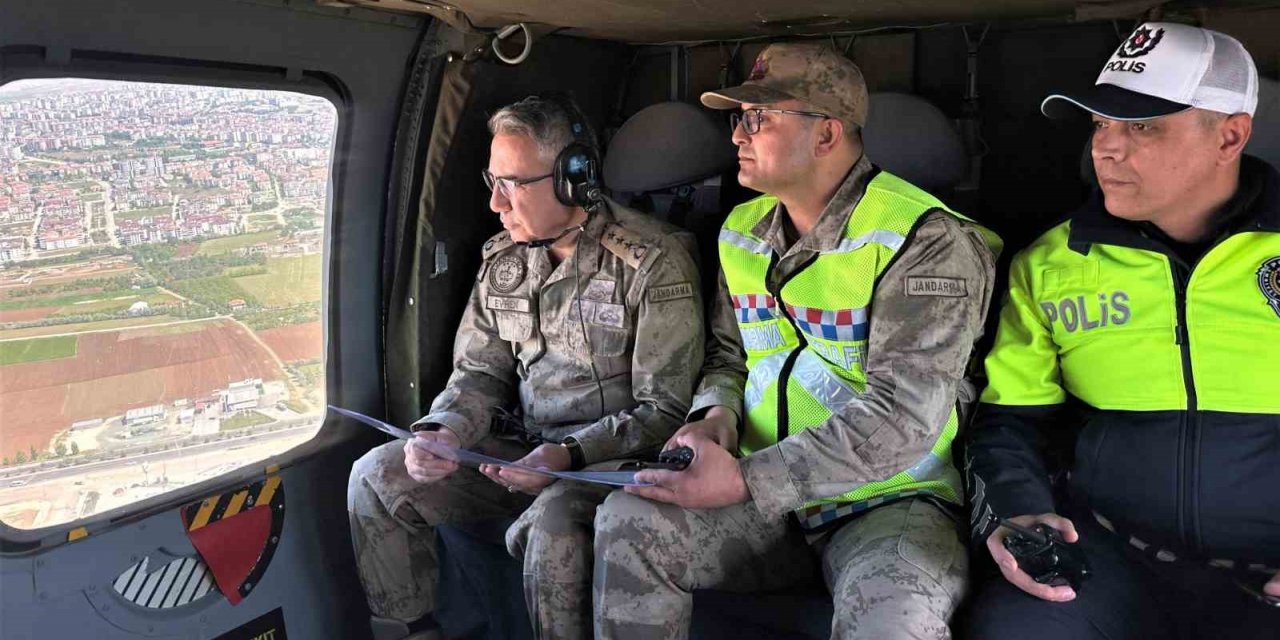 Elazığ’da helikopter destekli trafik denetimi yapıldı