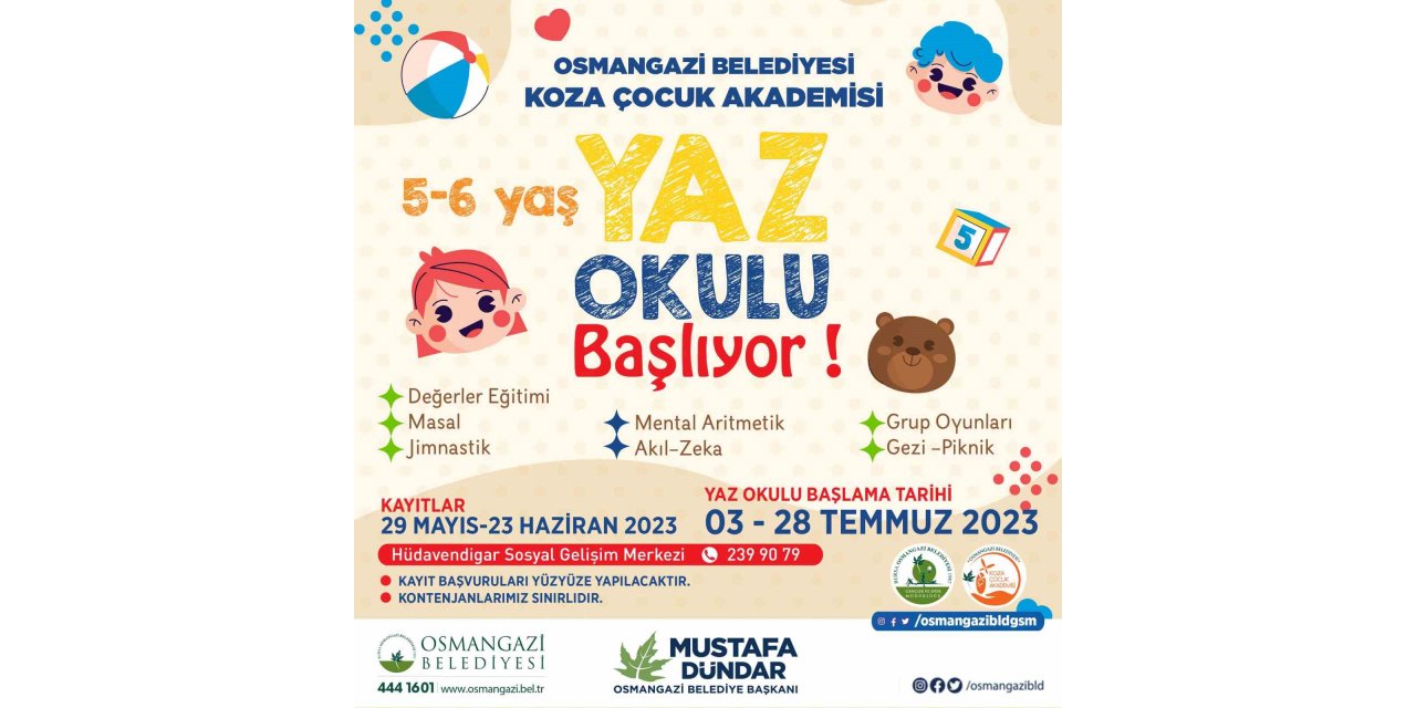 Koza Çocuk Akademi’de kayıtlar başladı