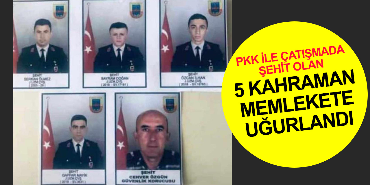 Şırnak şehitleri memleketlerine uğurlandı! Bakan Koca: Vatanımızın 5 evladı şehit olmuştur