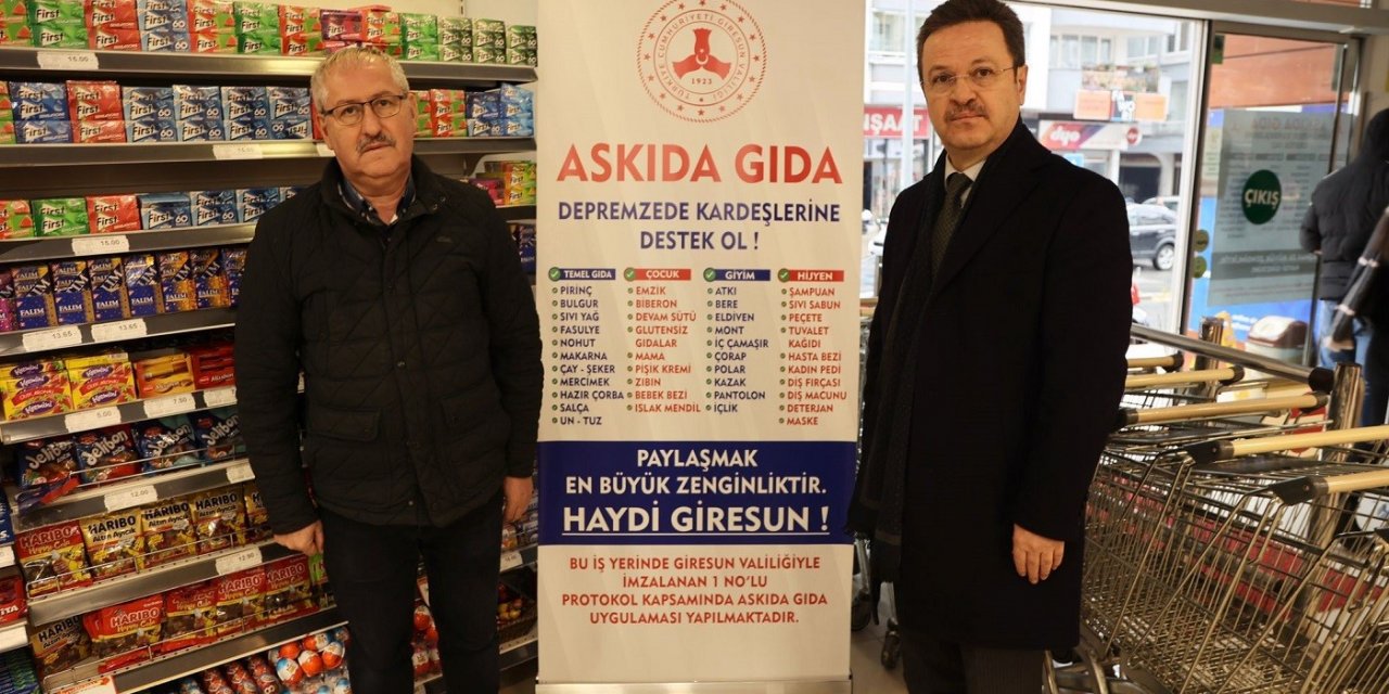 Giresun’da “Askıda Gıda” kampanyasında 217 bin lira toplandı