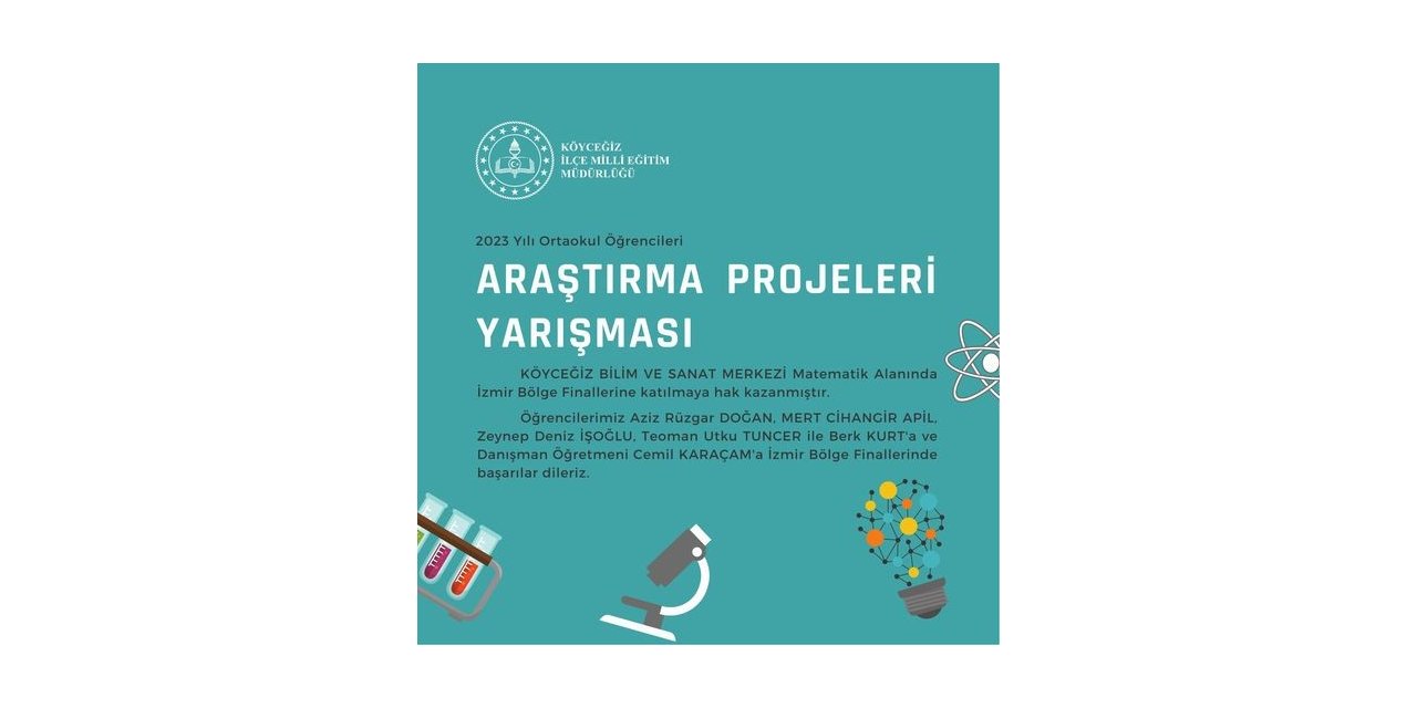 Köyceğiz Bilim ve Sanat Merkezi’nin projeleri bölge finaline katılacak