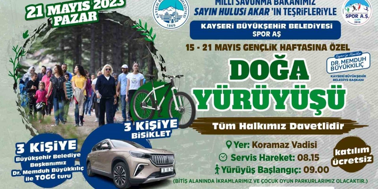 Genç dostu Büyükşehir’den Gençlik Haftası’na özel ‘doğa yürüyüşü’