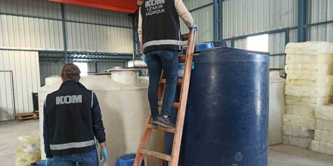 Sahte içki fabrikası kurmuşlar: 38 ton sahte alkol ele geçirildi