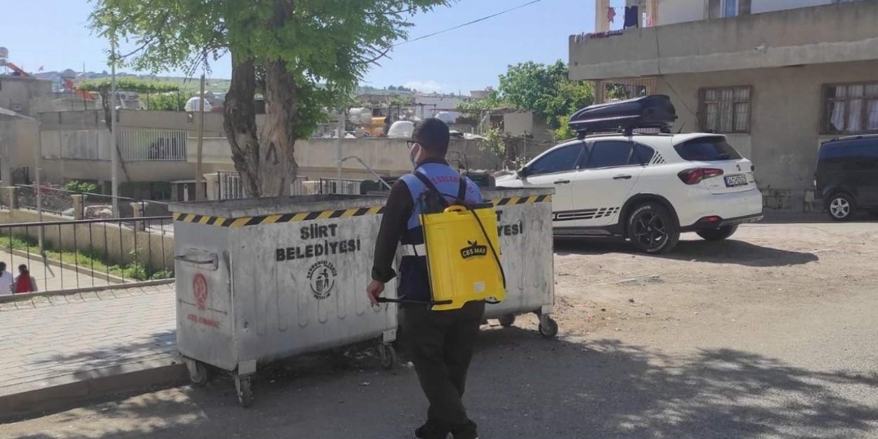 Siirt Belediyesi kent genelinde ilaçlama çalışmalarına başladı