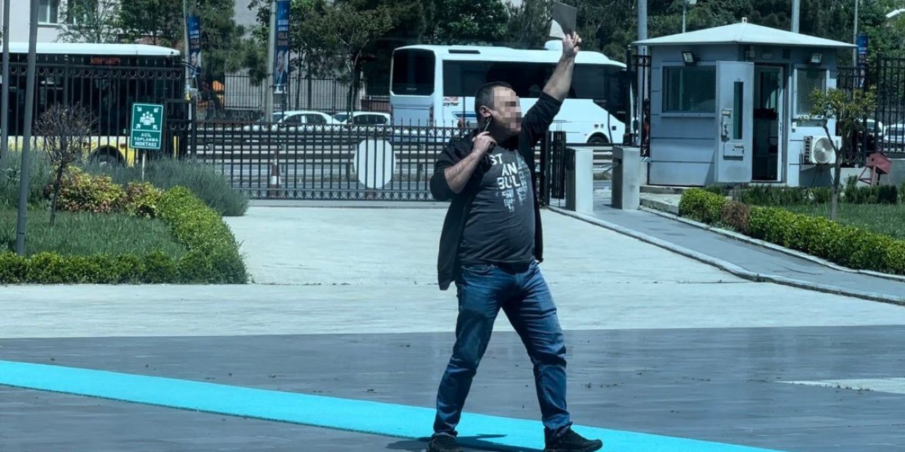 Kartal’da Başsavcı’ya mektup iletmek isteyen şahıs boynuna silah dayadı