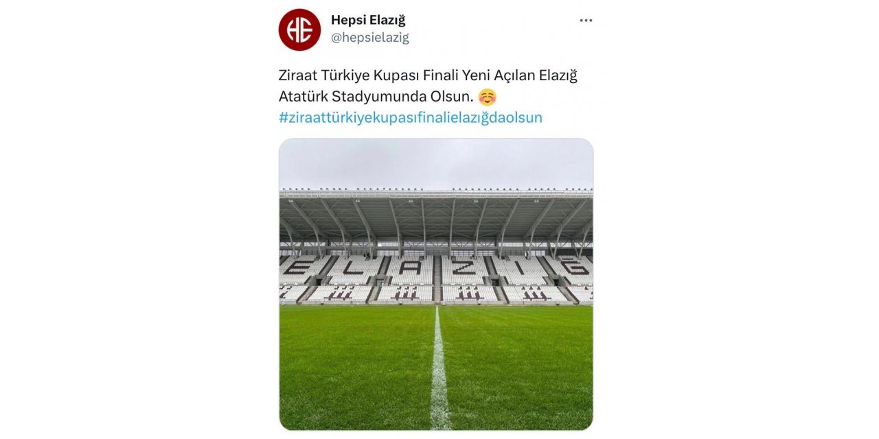 Elazığlı taraftarlar, Türkiye Kupası finalinin Elazığ’da oynanması için kampanya başlattı