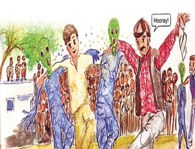 Ders kitabında uzaylı