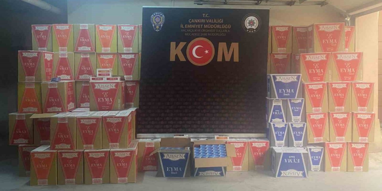 Çankırı’da 1 milyon 40 bin dal kaçak makaron ele geçirildi: 2 gözaltı