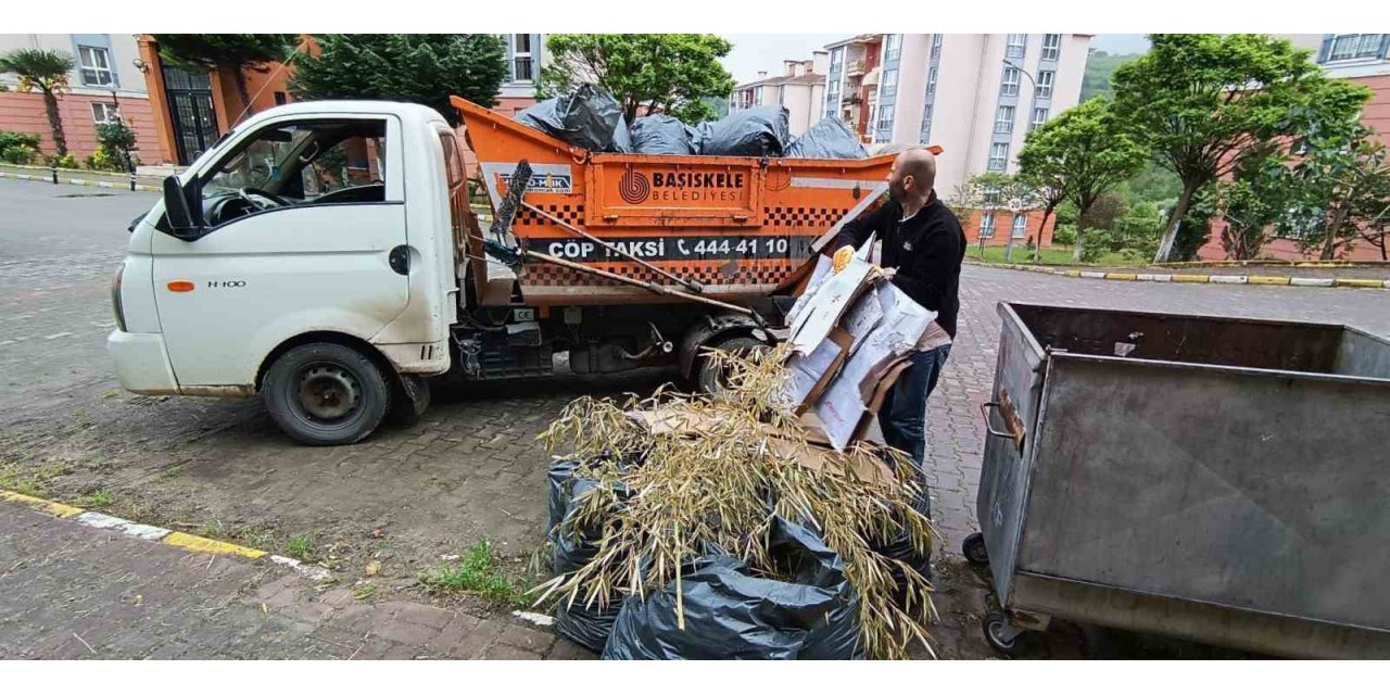 Çöp taksiler ile temizliğe devam