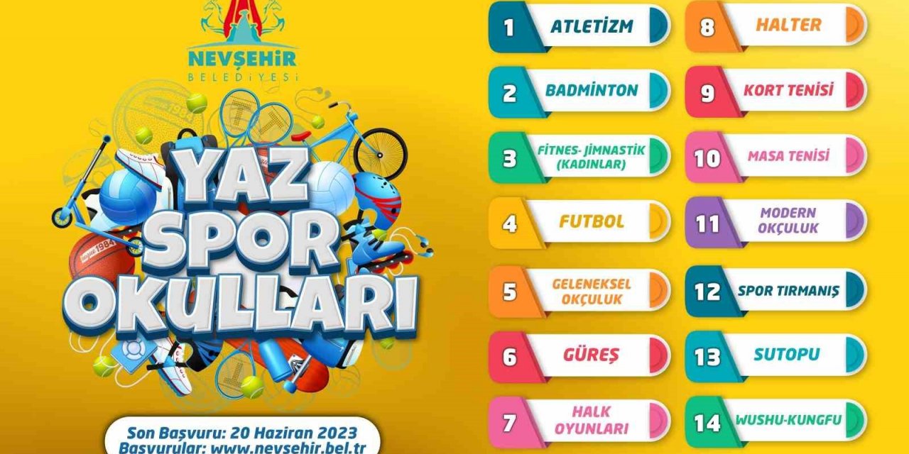 Nevşehir’de Yaz Spor Okulu kayıtları başladı