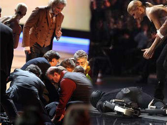 Canlı yayında feci kaza