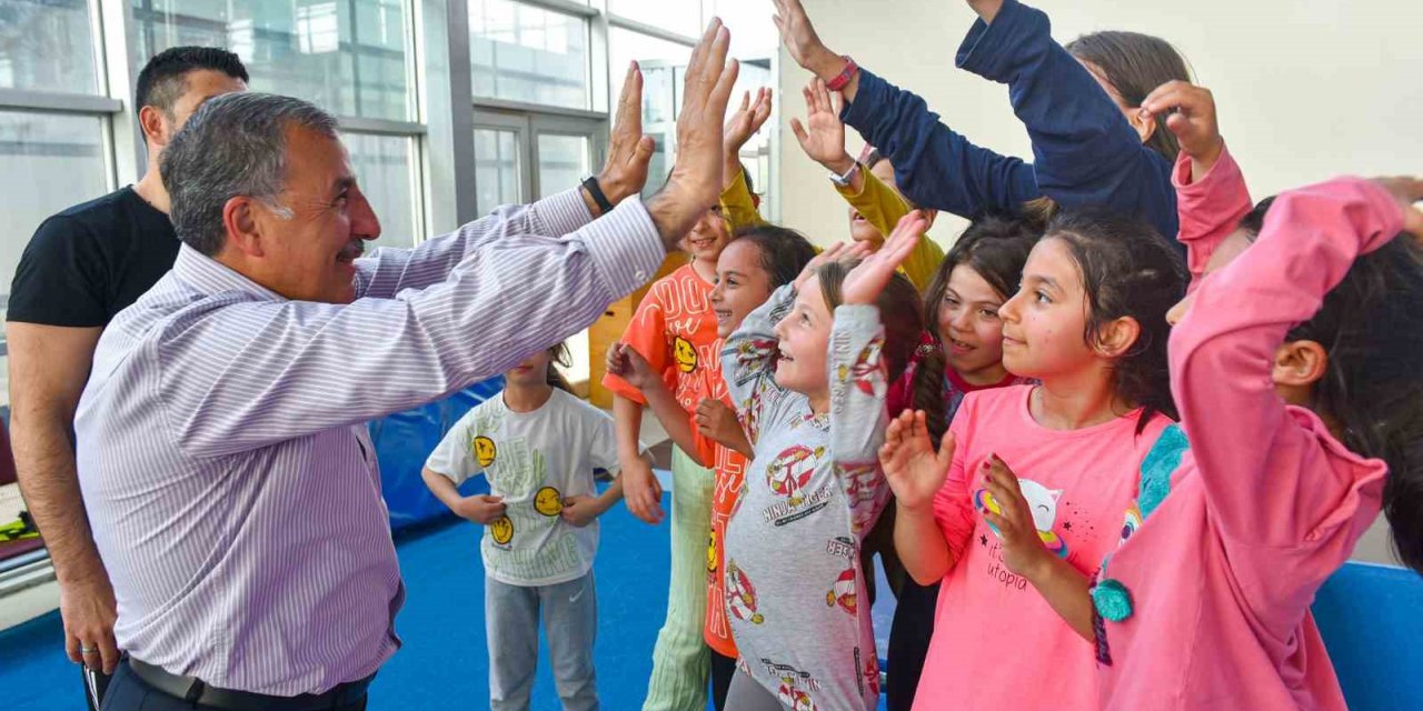 KMÜ’nün ‘Haydi Gel Spor Yapalım’ projesine çocuklar yoğun ilgi gösterdi