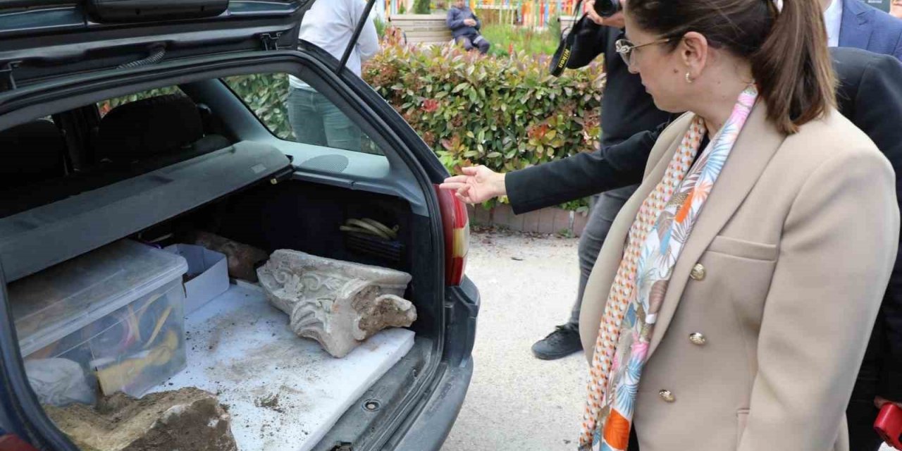 Doğalgaz hattı kazılarında tarihi parçalara rastlandı