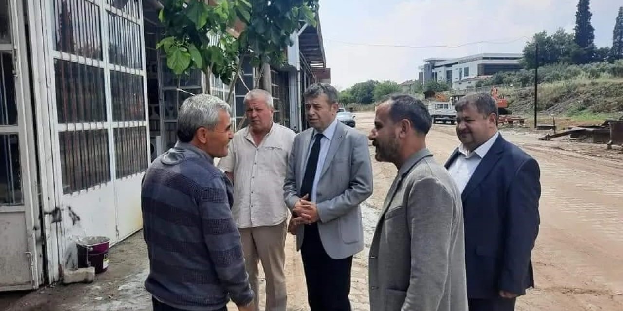AYESOB Başkanı Künkcü selden etkilenen esnaf ile görüştü