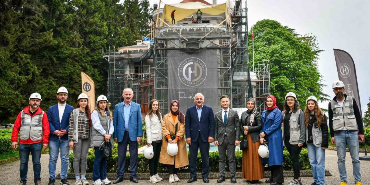 Atatürk Köşkü’nün restorasyon çalışmaları sürüyor