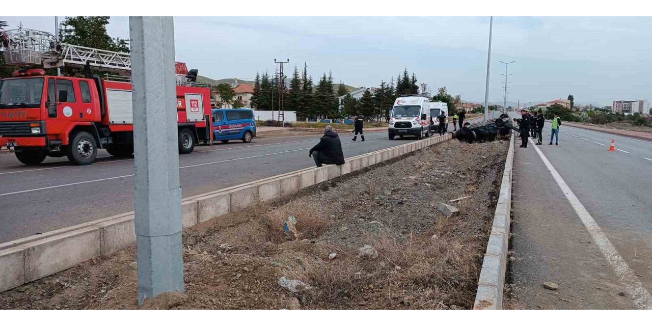 Takla atan otomobilde can verdi