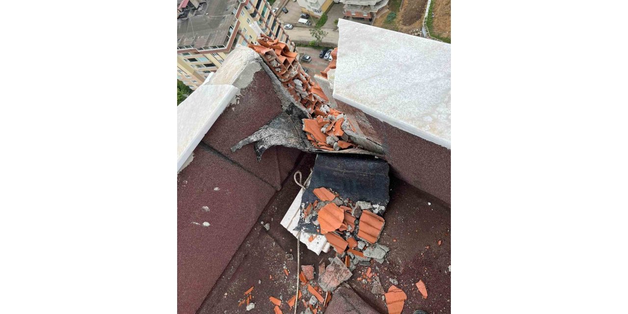 Ordu’da bir eve yıldırım düştü