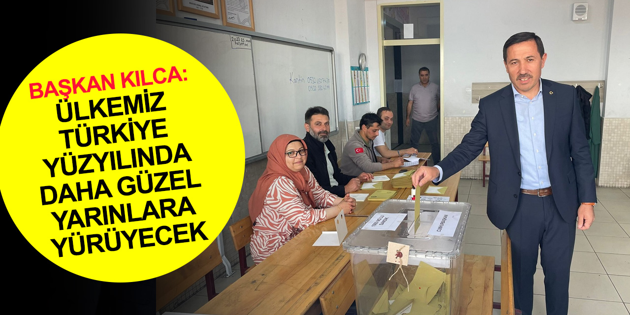 Konya sandık başında! Karatay Belediye Başkanı Hasan Kılca oyunu kullandı