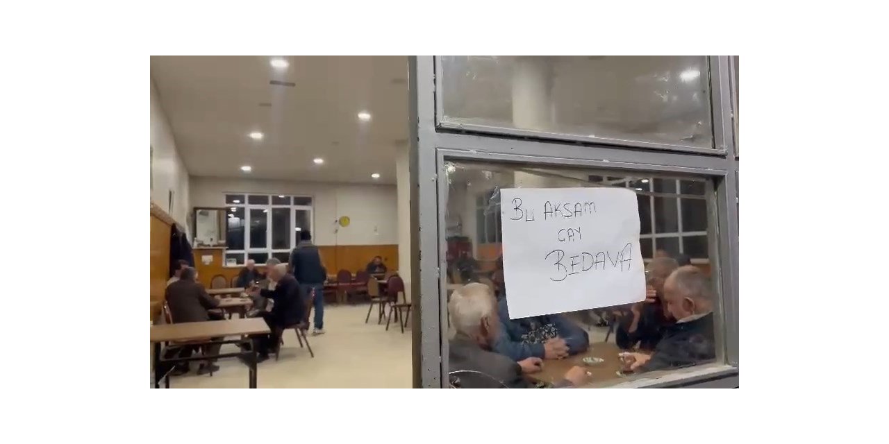 Kahvehanede bu akşam çaylar ücretsiz