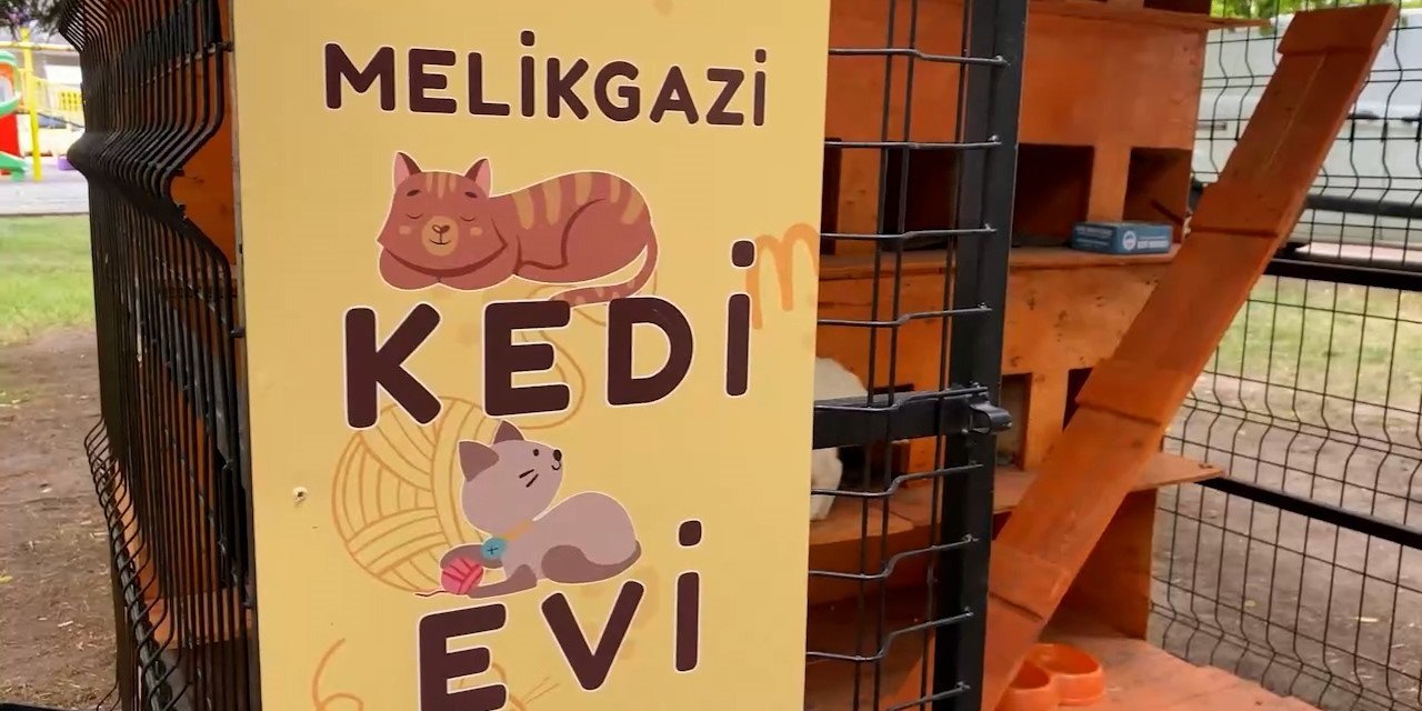 Melikgazi sokaklardaki can dostlar için kedi evleri yaptı