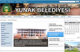 Yunak Belediyesi internet sitesi yenilendi