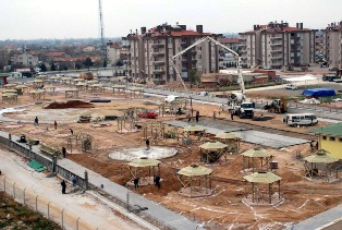 Hançerli park inşaatını inceledi