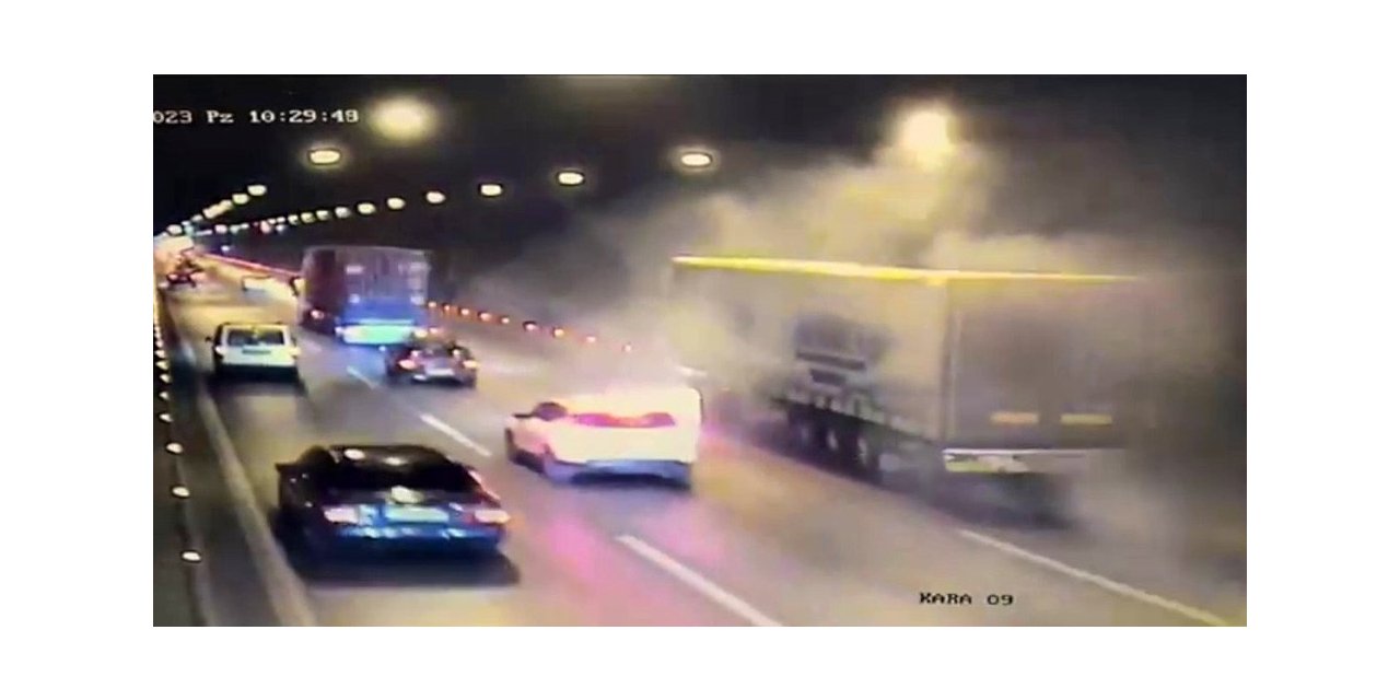 Otoyol tünellerindeki yangın güvenlik kamerasında