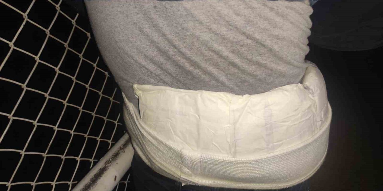 Belindeki korseden uyuşturucu çıktı