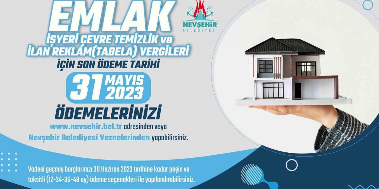 Nevşehir Belediyesi uyardı ‘Vergi Ödemelerini Unutmayın’