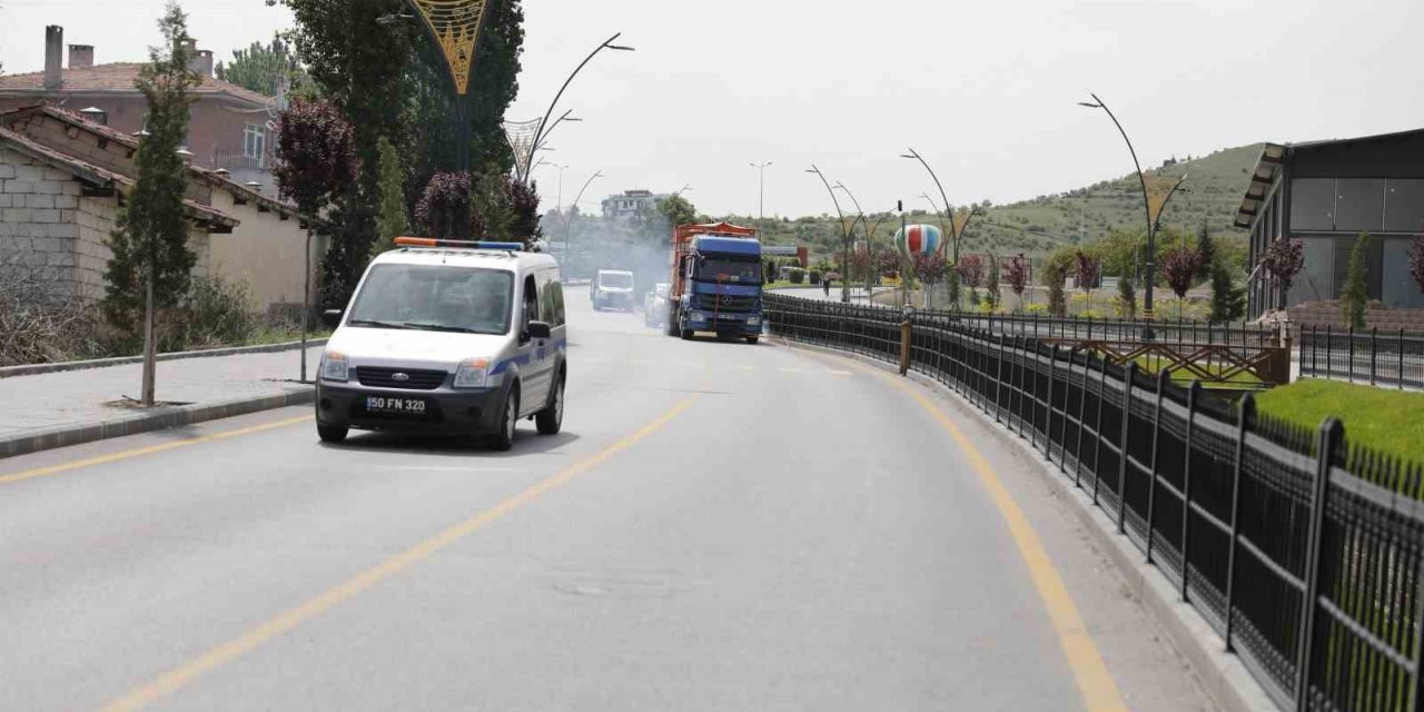 Nevşehir’de yol çizgileri yenileniyor