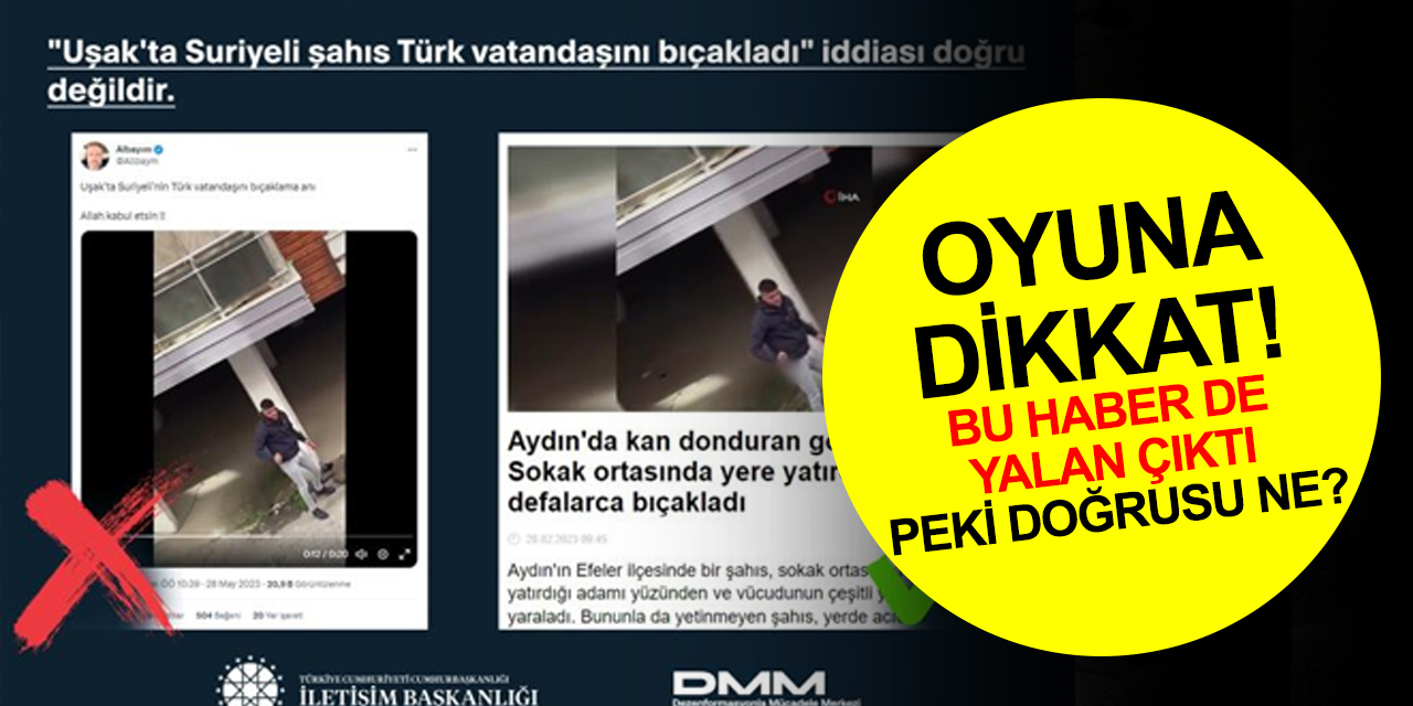İletişim Başkanlığından Uşak’ta Suriyelilerin Türk vatandaşını bıçaklaması haberlerine yalanlama