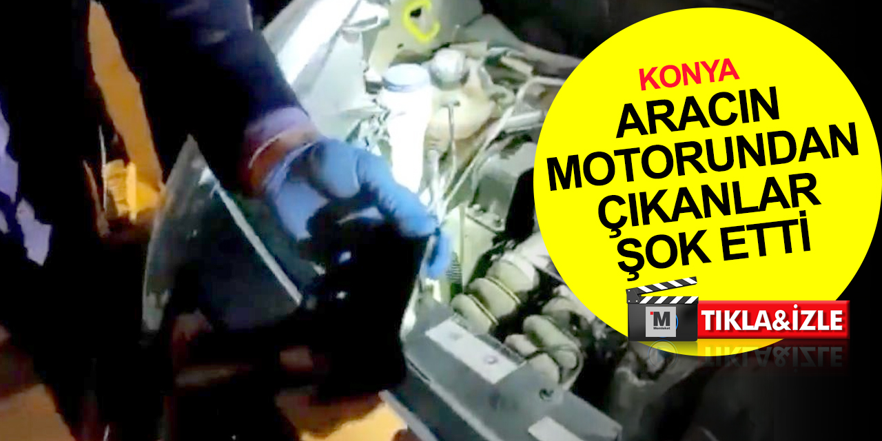 Konya'da kaçakçılara şok operasyon! Aracın motor bölümünde silah sevkiyatı yapan şahıslar yakalandı