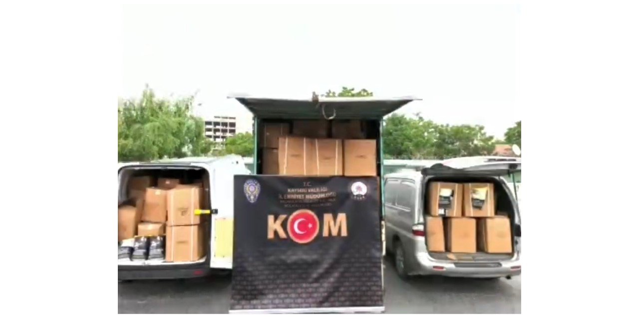 Kayseri’de 2 ton 760 kilo sahte bandrollü tütün ele geçirildi