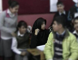 O öğrenci ilkokula başörtüsüyle girdi