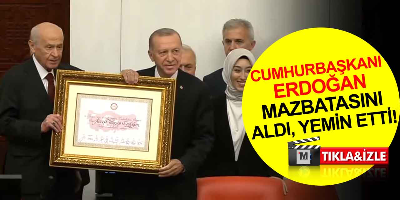 Cumhurbaşkanı Erdoğan mazbatasını aldı, yeminini etti! Muhalefet milletvekilleri ne yaptı?