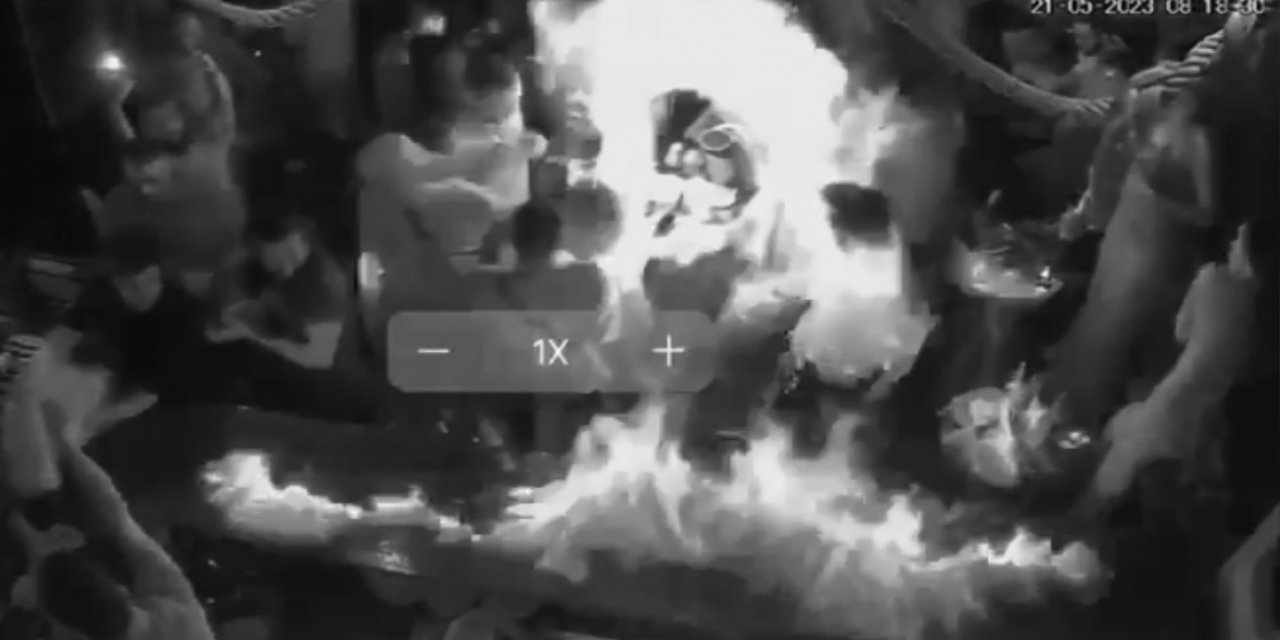 Şişli’de gece kulübünde dehşet anları kamerada: Alev alev yandılar