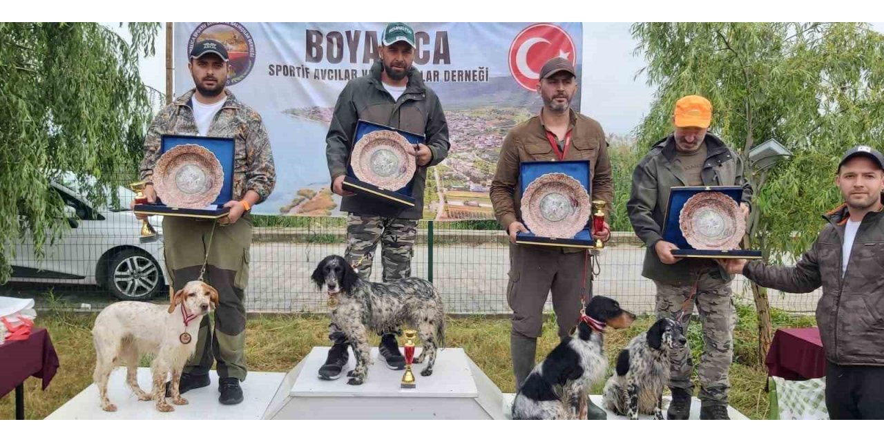 Avcı köpekler ilk sırayı almak için yarıştı